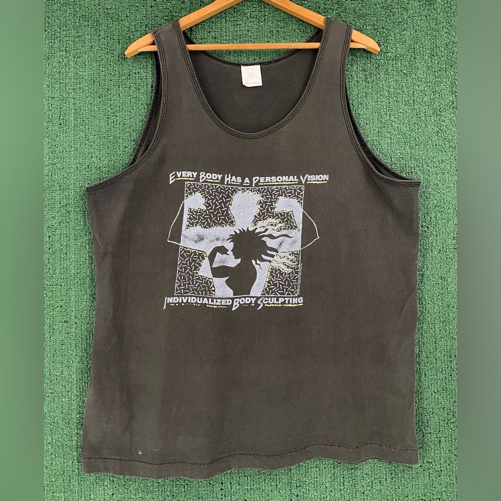 Vintage 80’s Muscle Bodybuilder Gym Single Stitch Tank Top Mens Sz Large